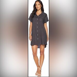 pure amici linen dress Pure Amici Women Tan And White Linen Dress M